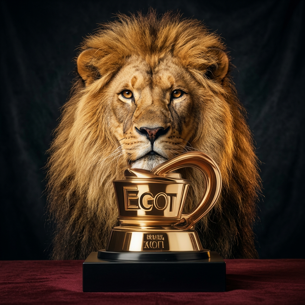 EGOT regal gold lion award emblem